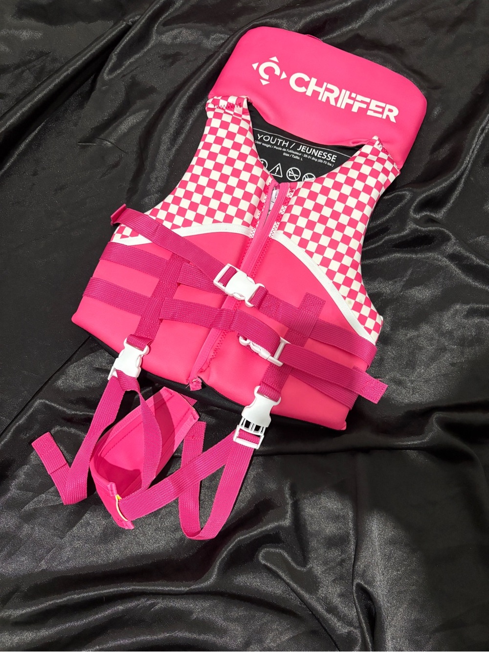 Kids Swim Vest Pink Size Large (55lbs to 70lbs)